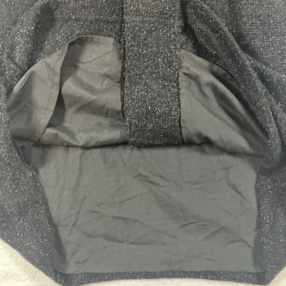 Vintage Minimal Halter Dress Size 12 Pockets Metallic 90s Y2K Whimsygoth - Picture 9 of 13